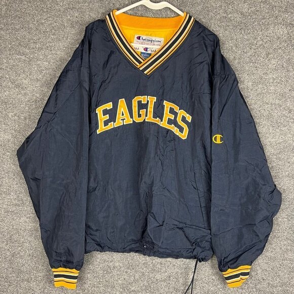 VINTAGE CHAMPION MEN"S EAGLES TEAM WINDBREAKERS‎ SIZE LARGE JACKET - Picture 1 of 9